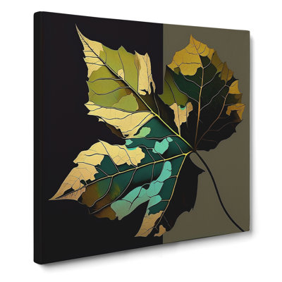 Ivy Leaf Pop Art - Wrapped Canvas