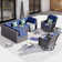 Ensemble de conversation modulaire avec coussins