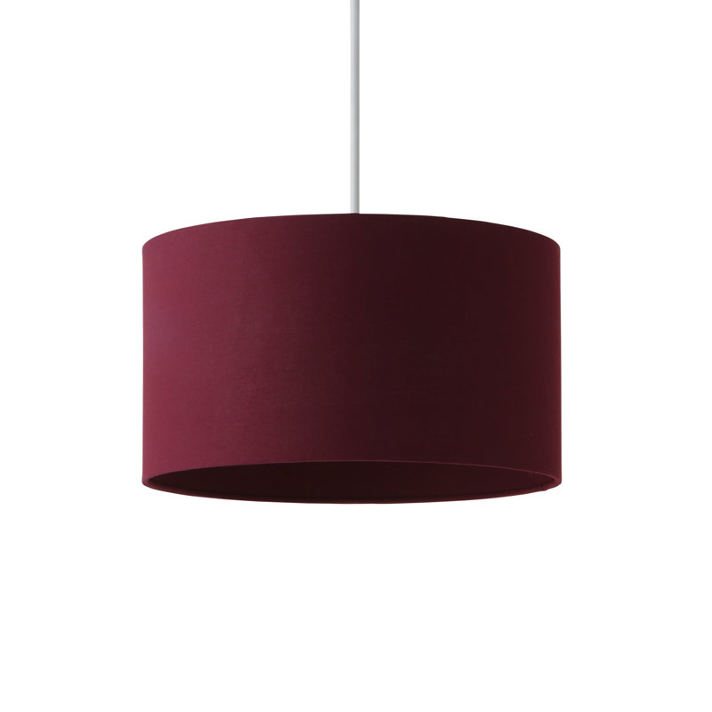 Blended Fabric Drum Lamp Shade ( Slip-On ), 20cm H x 35cm W x 35cm D, Purple