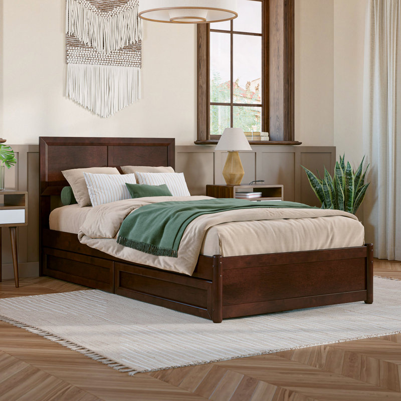 Astley Wood Panel Storage Bed, Walnut, Twin XL