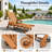 Teak Outdoor HDPE Adjustable Reclining Chaise Lounge Chair With Wheels & Cup Holder (Set of 8)-2008686229-2002182213