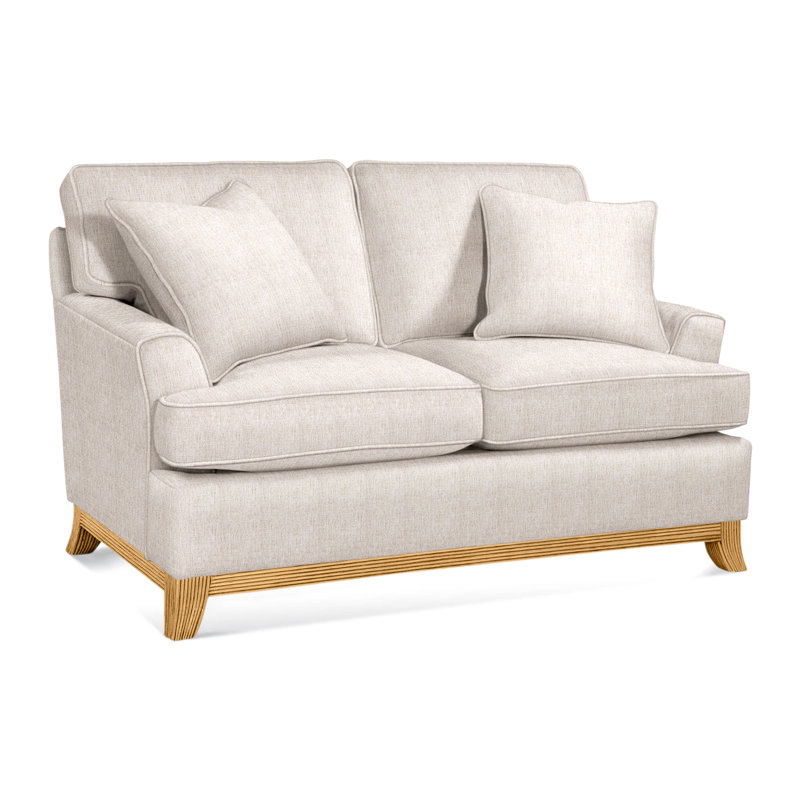 Oaks Way Loveseat, White Sugar Performance; 0863-91, Coffee Finish