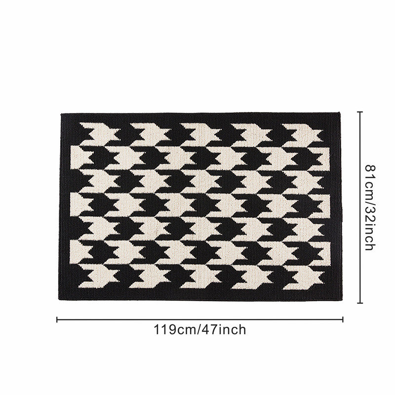 Tapis géométrique ondulé Taupegrid, Rectangle 3 pi 11 po x 2 pi 8 po