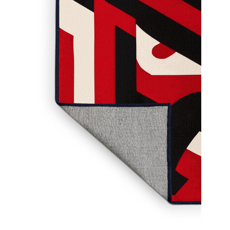 Tapis Crimson Profondeurs, Carré 8 pi