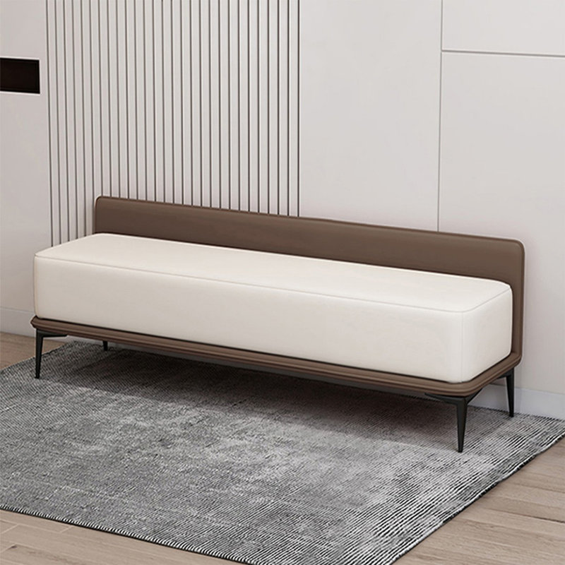 Banc rembourré Coffee, Café, H 20,47 po x l 47,24 po x P 15,75 po