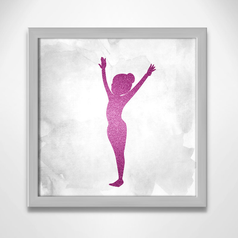 Gymnastique 2, H 13 po x l 13 po x P 1,19 po, Encadré de boîte argent