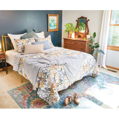 Delilah Cotton Percale Reversible Quilt Set
