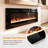 Delph Wall Mounted Electric Fireplace with Timer, Remote Control, Adjustable Flame Color, 700W/1400W-256867867