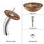 Lavabo de salle de bain vasque circulaire en verre de cuivre avec robinet et trop-plein-3940736