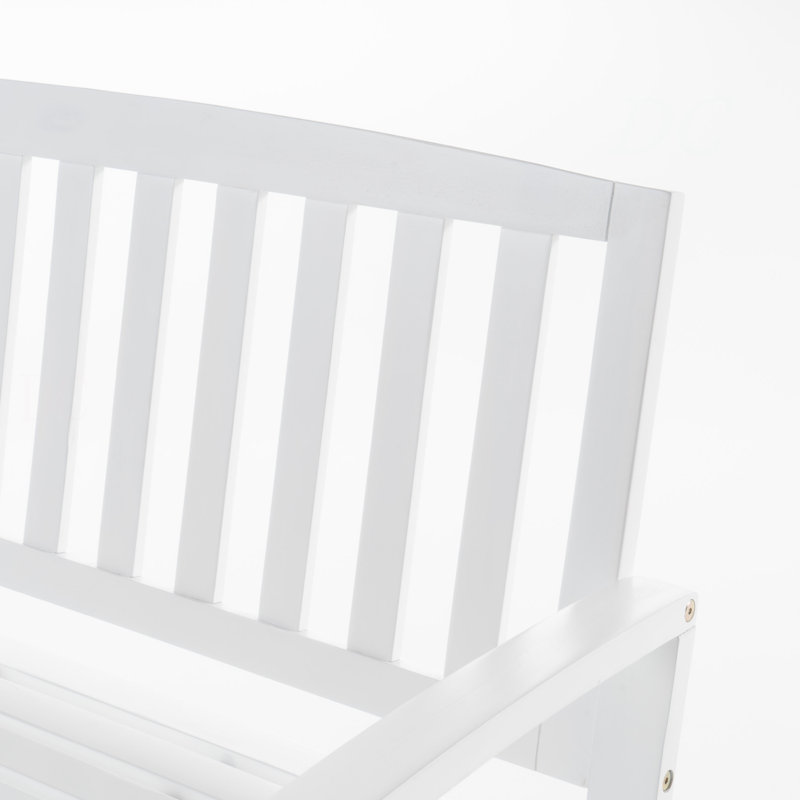 Banc Loja, banc de parc pour l'extérieur, jardin, cour, parc, entrée, Blanc