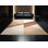 Tapis moelleux moelleux moelleux à motif de poutre d'équilibre brun et beige