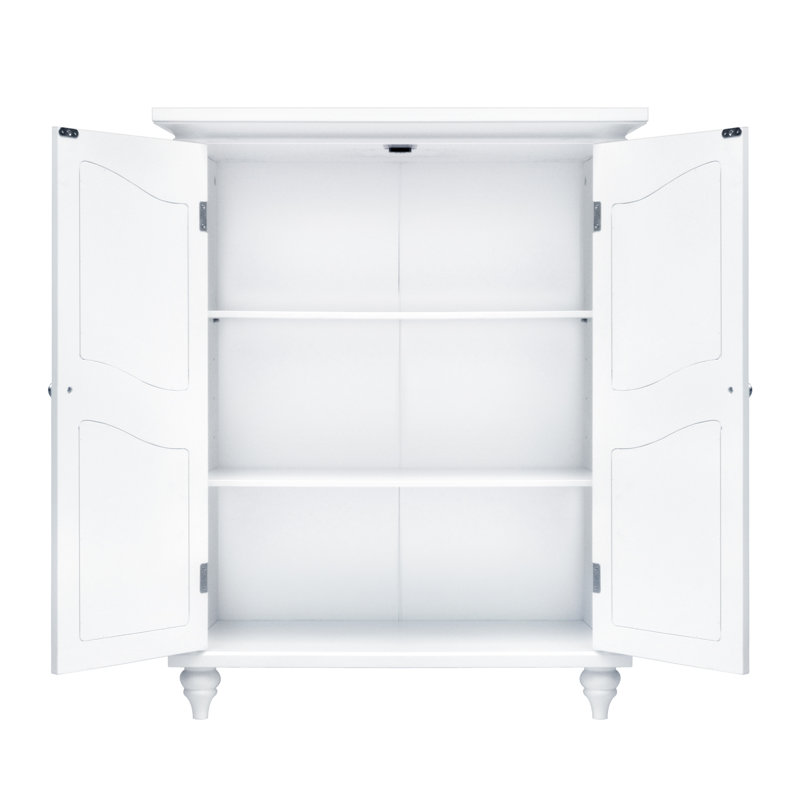 Cardonas 27" W x 34" H x 13.75" D Free-Standing Bathroom Cabinet, White