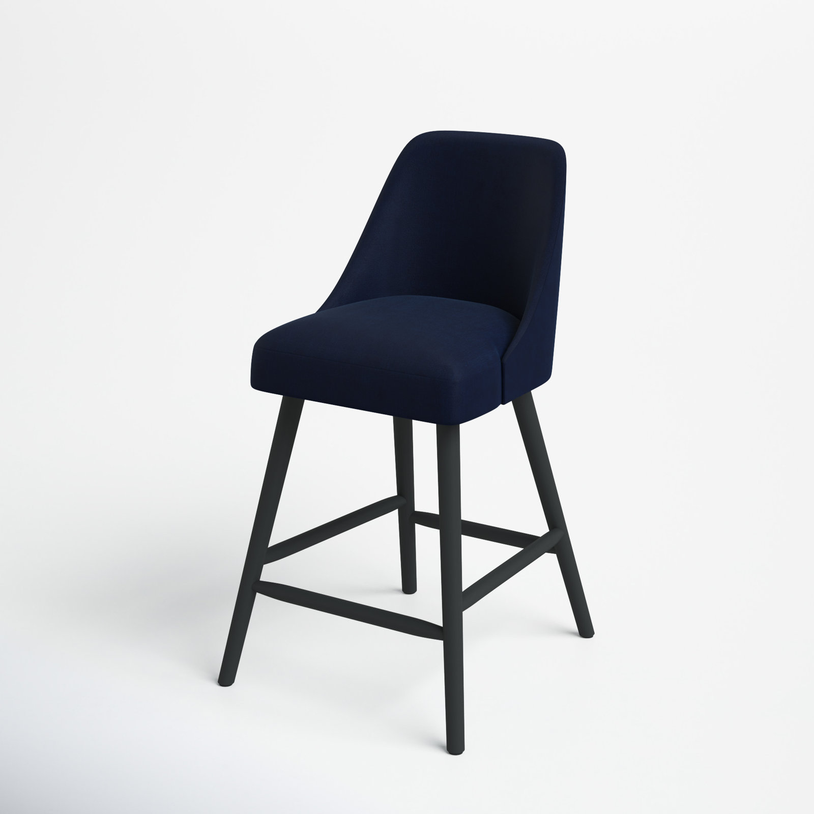 Gallie Bar and Counter Stool, Counter Stool (27" Seat Height), Monaco Eclipse Velvet