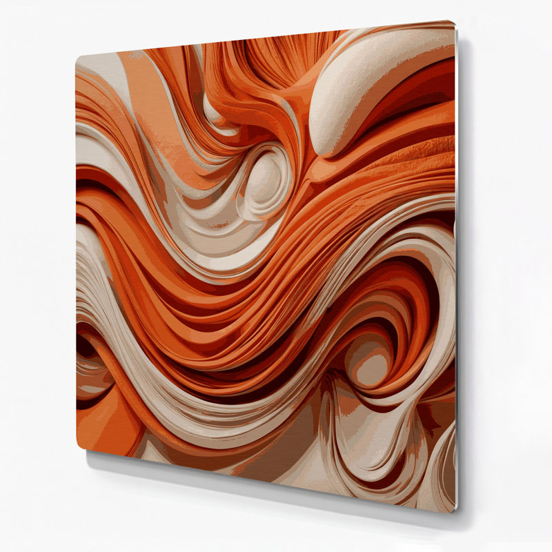 «Biomorphic Abstraction 62», art mural en métal brun, H 12 po x l 12 po