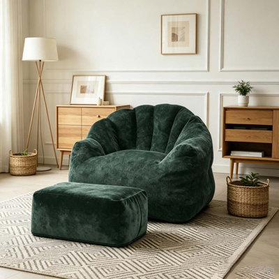 Bean bag chair with high-density foam, comfortable lazy sofa chair