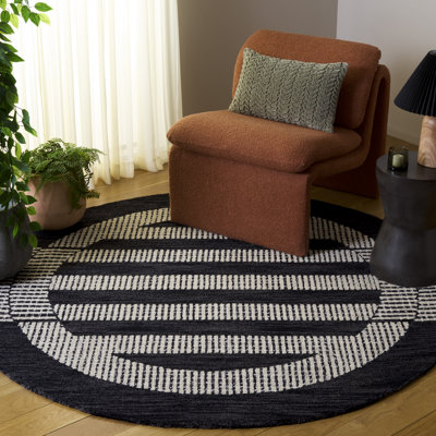 Striped Hand-Tufted Wool Area Rug