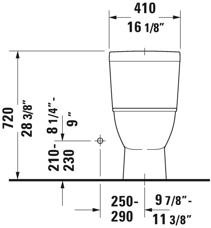 Toilette allongée une pièce Darling New 1,28 GPF (siège non inclus)