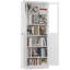 Organisateur de garde-manger en métal blanc de 72 po avec portes et tablettes, robuste, assemblage d'outils, idéal pour une armoire de rangement de cuisine, grand, 5 aimants silencieux réglables, ancrage mural complet
