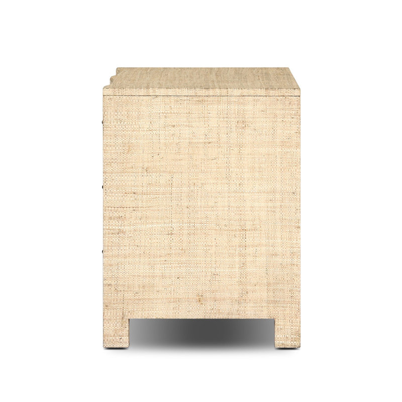 Hollis 3 - Drawer Solid Wood Nightstand
