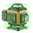 Laser Level, 100ft, Self Leveling Manual Green 3 x 360° Cross 16 Line Laser