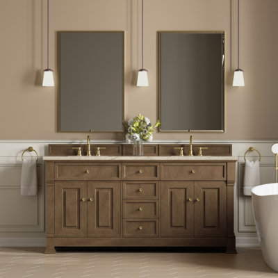 Meuble-lavabo double 72 po avec dessus Brookfield