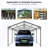 12*21 Ft, Heavy Duty, Carport, Tractors, Galvanized Roof, Safe Installation, Flat Concrete Steel , Cars, High - Density Weather Tape