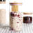 Stackable Kitchen Canisters Set, Pack Of 5 Clear Glass Food Storage Jars Containers With Airtight Bamboo Lid For Candy, Cookie, Rice, Sugar, Flour, Pasta, Nuts