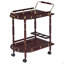 Chariot de service à 2 tablettes Merlot and Brass