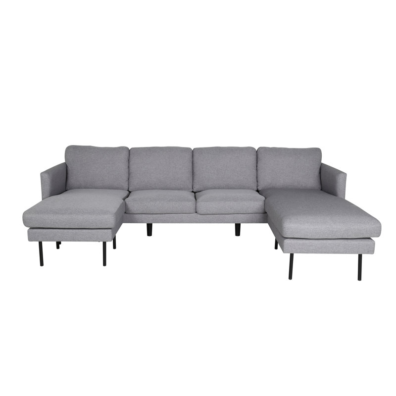 Davanee 4 Seater Large Corner Sofa , Grey
