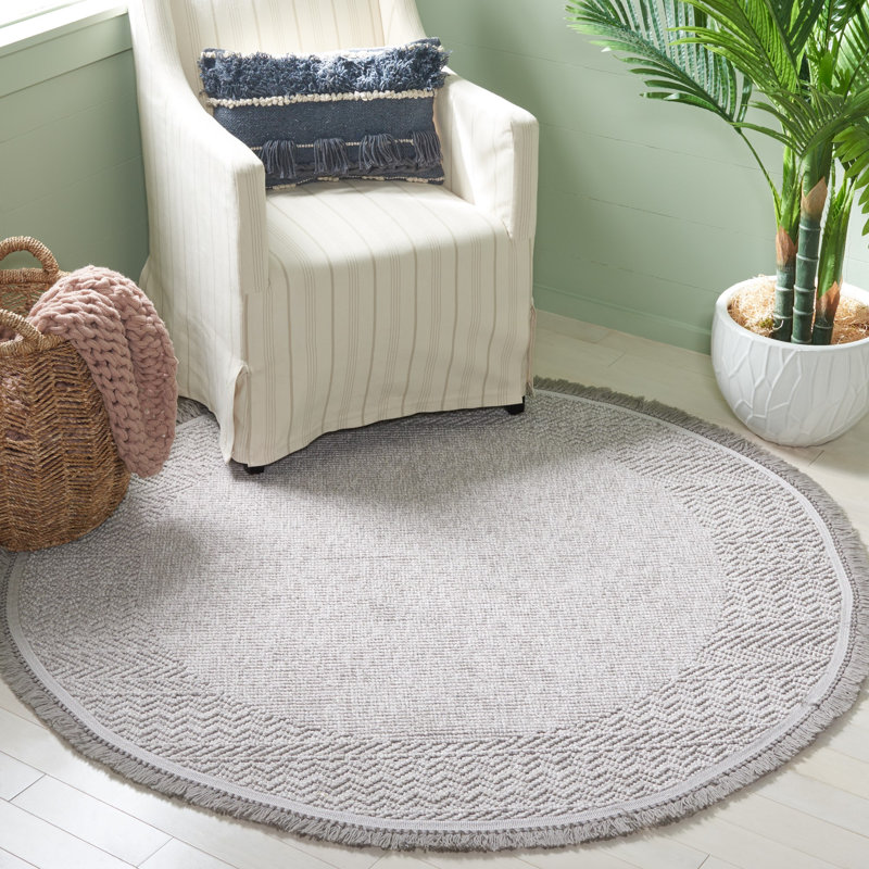 Joete Performance Geometric Rug, Round 5'3"