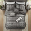 Édredon - Ensemble de literie chic 7 pièces gris très grand-124826286-124826288