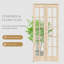 Porte pliante en verre et en bois massif avec quincaillerie d'installation-106976379