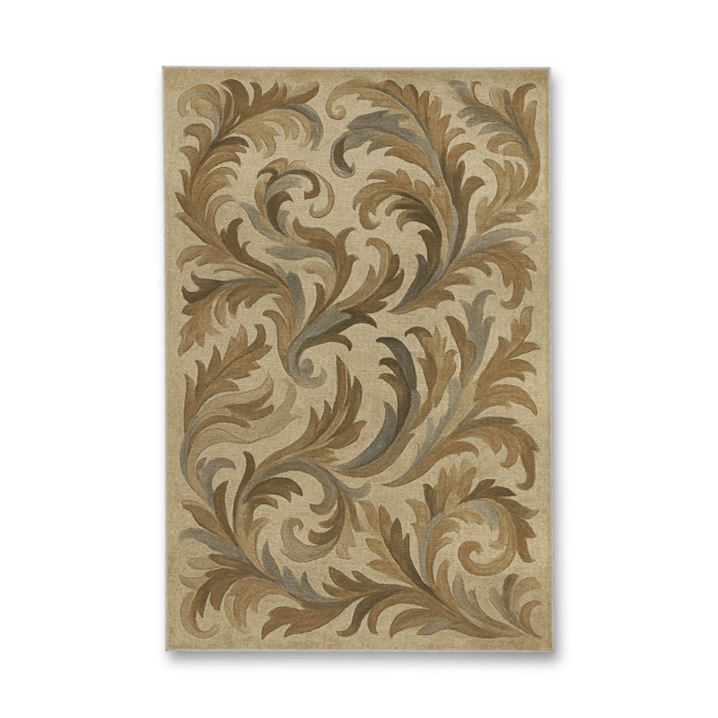 Tapis bleu tissé lavable rétro Mosso, 2'4" x 3'11"