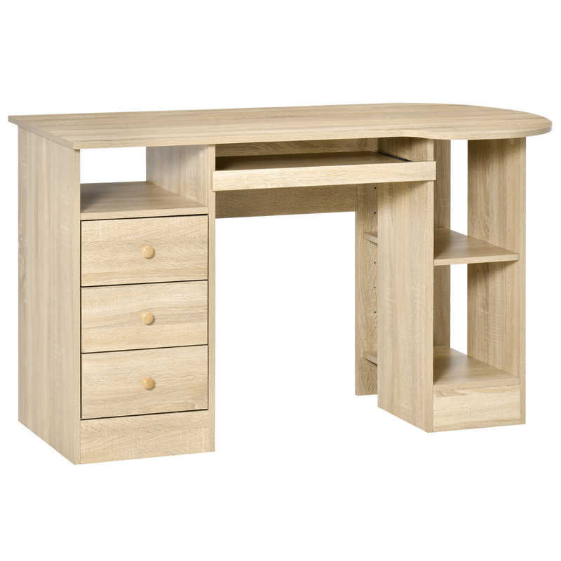 Bureau d'ordinateur avec rangement Homcom, Brun