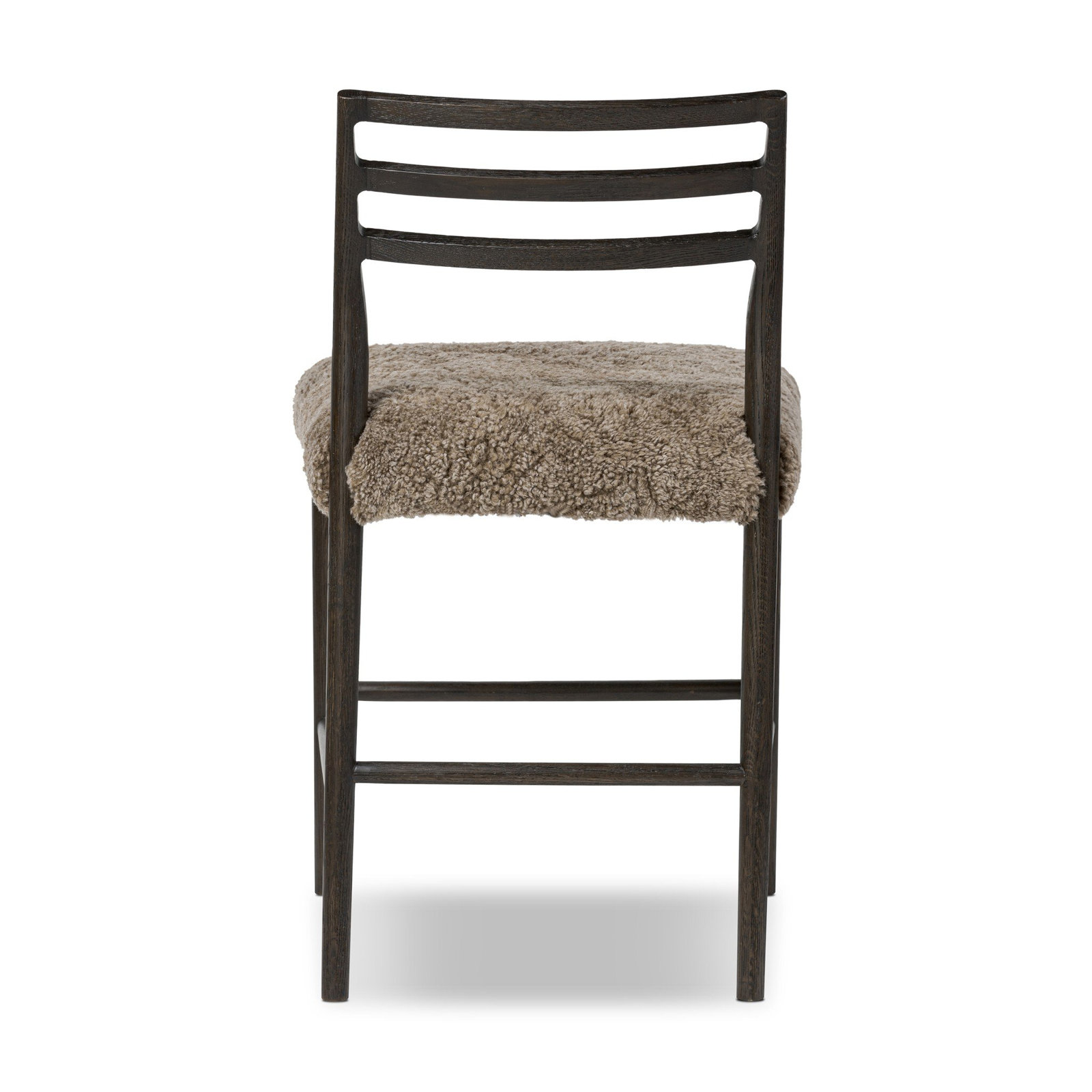Lindyn " Bar Stool, Light Carbon, Taupe Shearling, Counter Stool (26.25" Seat Height)