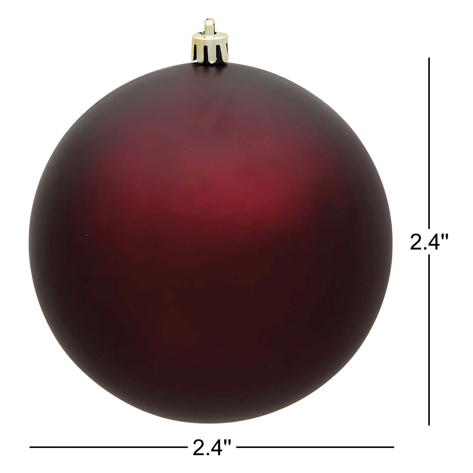 Holiday Décor Ball Ornament, Matte Burgundy