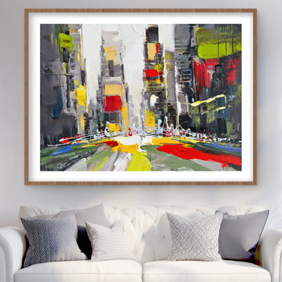 Abstract Texturized Cityscape - Building Cities Framed Print