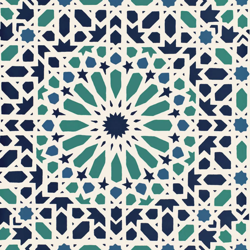 Papier peint mosaïque Nasrid Palace, Aegean