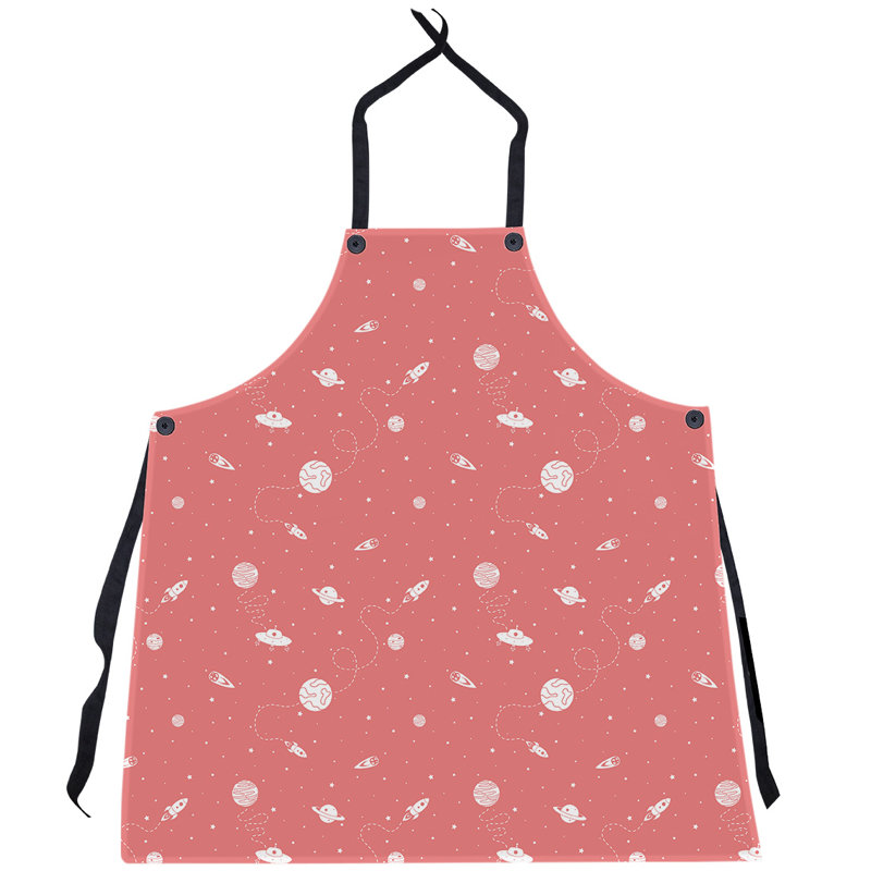 Tablier à motif extérieur espace, Rouge