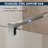 40"Wx74"H Frameless Shower Screen, 8mm Clear Tempered Glass, Aluminum Frame With Storage Shelf-111995276