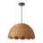 Hand Woven Rattan Pendant Light with Scalloped Edge-168141317