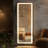 Hameed Rectangle LED Metal Floor Mirror Modern & Contemporary Lighted Full-Length Mirror with Tempered Glass-769413362