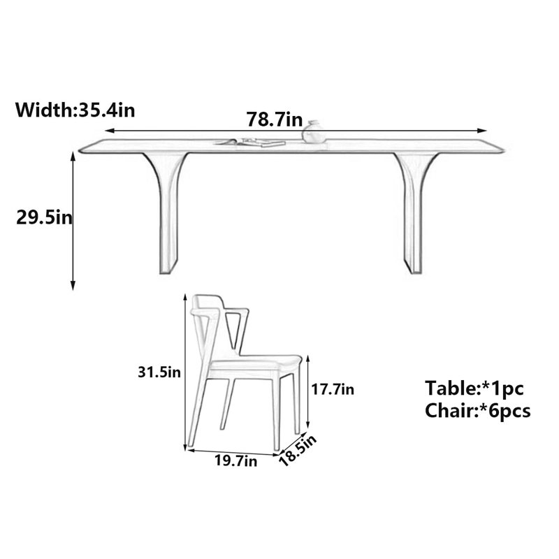Hornick, H 29,5 po x L 78,7 po x l 35,4 po