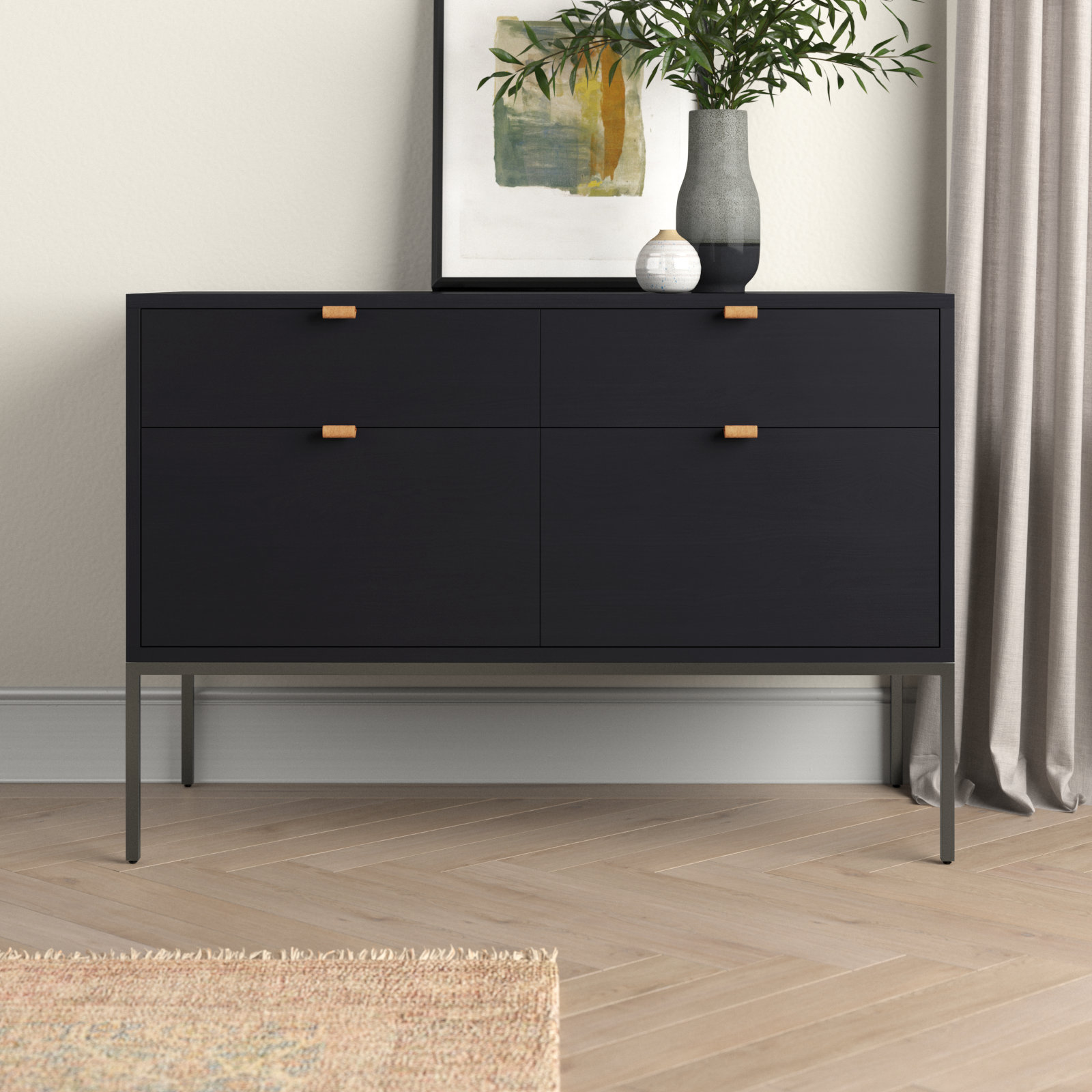 Loki 4 - Drawer Vertical File Cabinet, Black