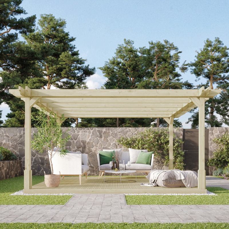 Leegan Pergola, Light Green, 270cm H x 300cm W x 300cm D