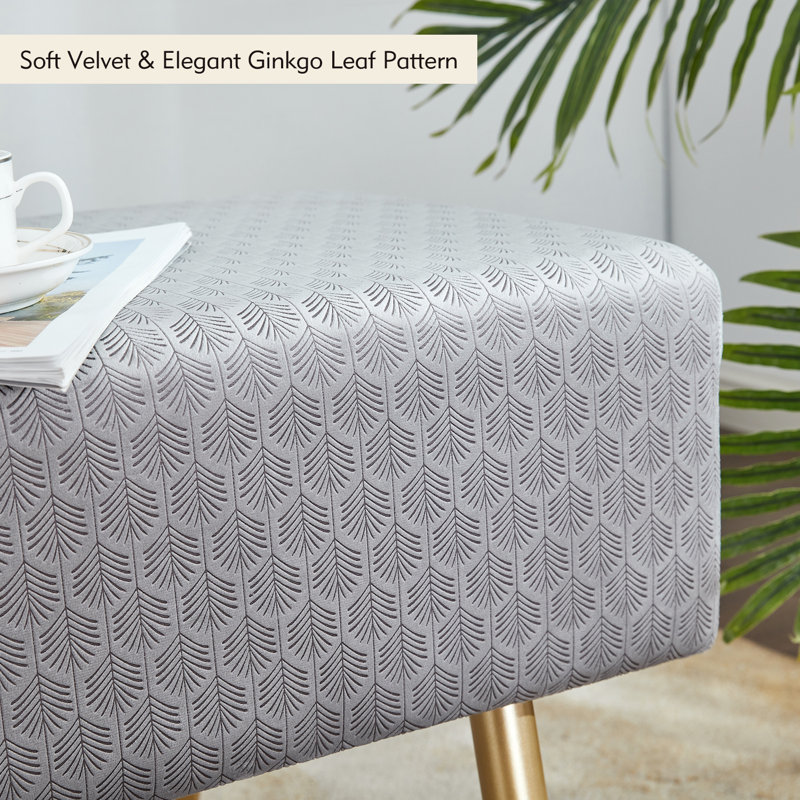 Banc recouverts de tissu d'ameublement, Gris