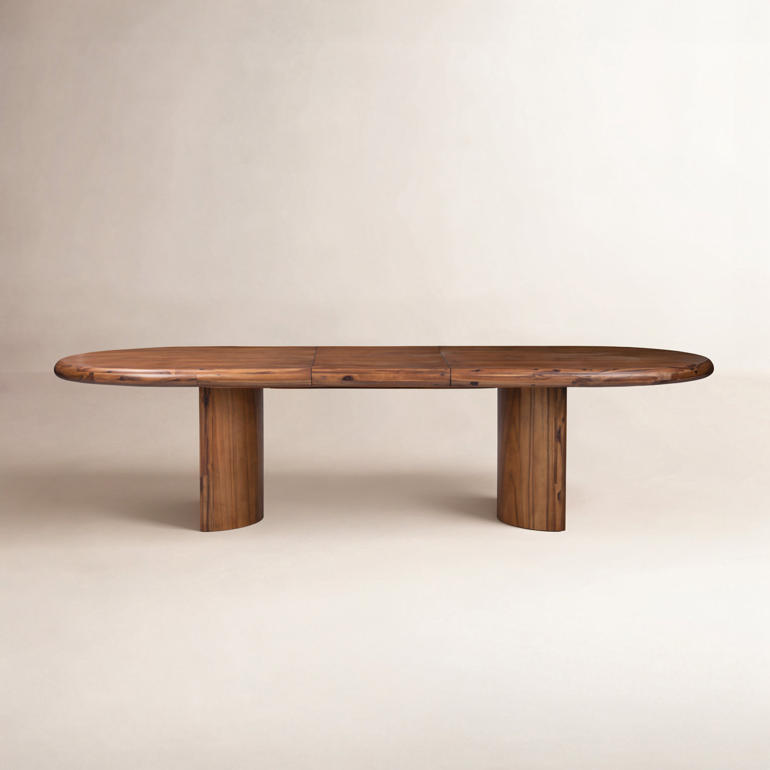 Haiden 84" Extendable Acacia Dining Table, Sandy Acacia