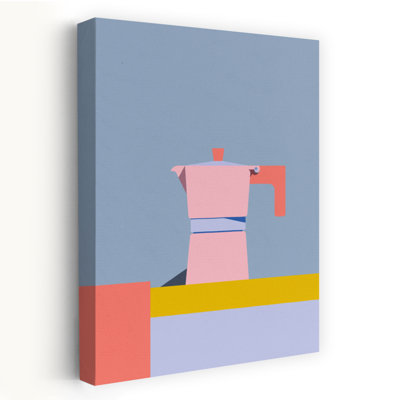 Art mural moderne minimaliste rose
