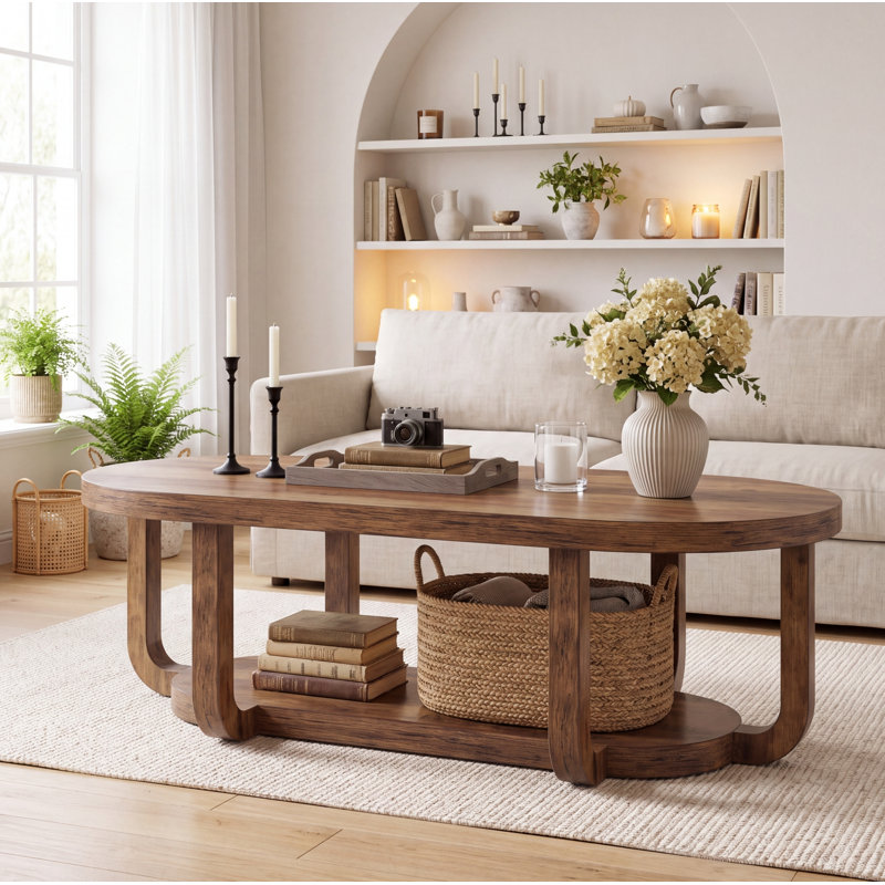 2-Tier Oval Coffee Table