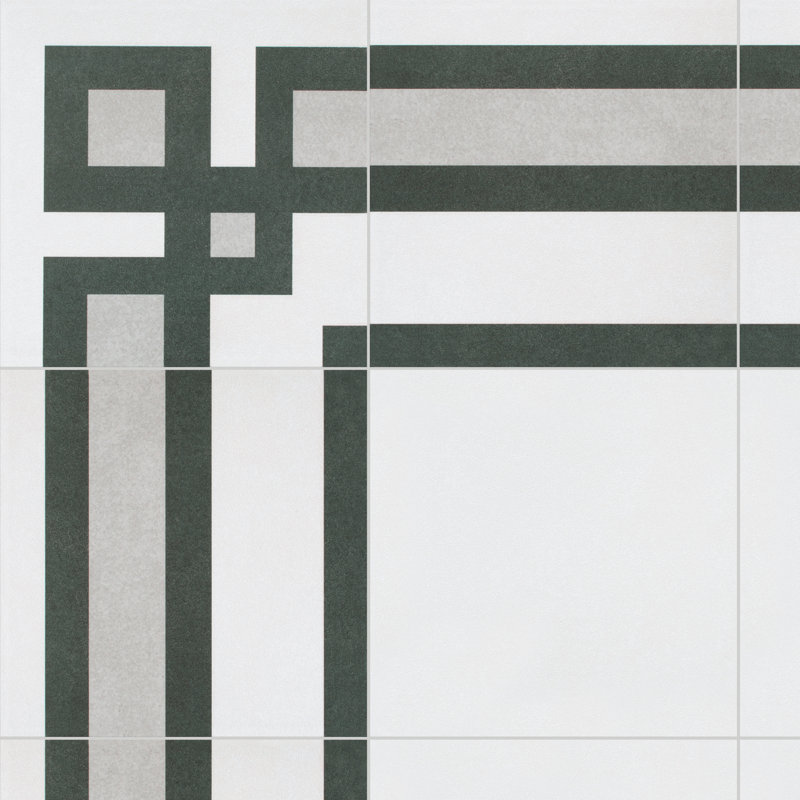 Twenties 8" x 8" Ceramic Concrete Look Wall & Floor Tile, White